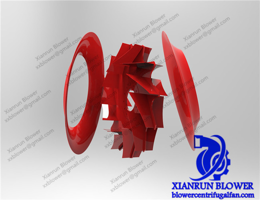 Roue à aubes industrielle de fan de ventilateur d'accessoires centrifuges de fan de rendement plus élevé