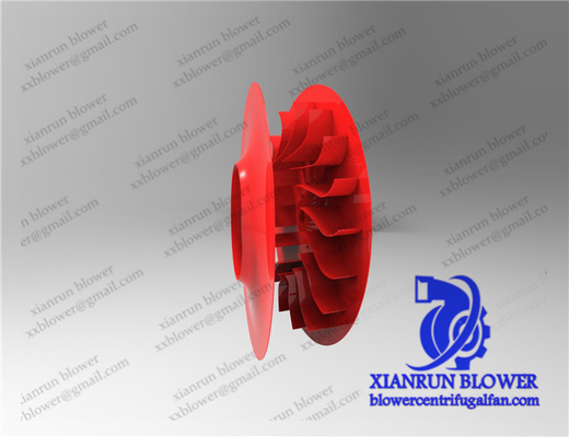 Pièces centrifuges rouges centrifuges incurvées arrière de ventilateur de roue de roue à aubes d'accessoires de fan