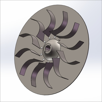 Rotor centrifuge de silencieux de roues à aubes d'aile de pièces de la fan Q345 soutenant la boîte d'incidence de rotor de cône
