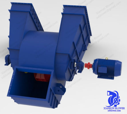 Ventilateur industriel personnalisé avec construction robuste, conçu pour fonctionner dans les cimenteries, les chaudières industrielles et les applications de soutien à la combustion
