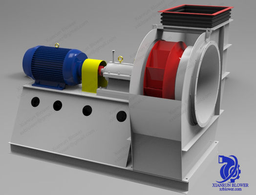 Ventilateur centrifuge industriel à volutes à pales recourbées vers l'arrière pour le flux d'air dans les applications de production d'électricité et de dépoussiérage du ciment