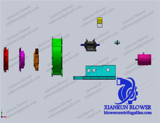 Ventilateur radial centrifuge personnalisable pour des besoins industriels spécifiques Ventilateur industriel Ventilateurs et souffleurs industriels inclinés vers l'arrière