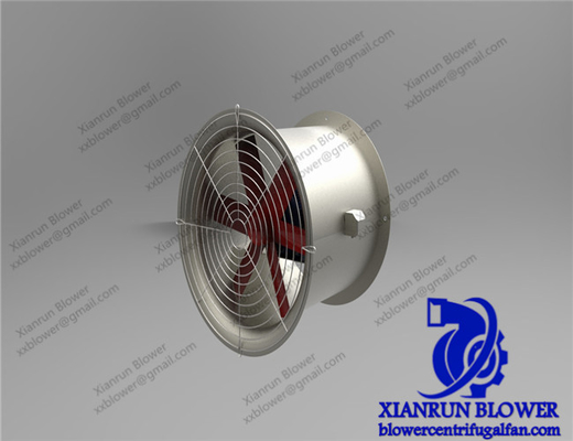Fan axial mû par courroie tubulaire, fan industriel de tambour de chaudière d'acier inoxydable